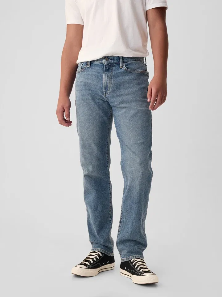 Джинсы straight fit GAP, светло-синие