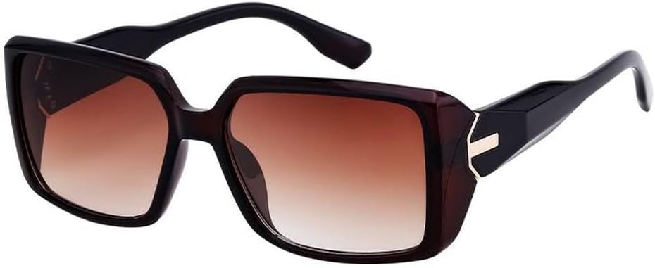 

Винтажные прямоугольные солнцезащитные очки для женщин и мужчин, роскошные солнцезащитные очки в толстой оправе для мужчин, панк-стиль, для активного отдыха и путешествий generic, C2doublebrown