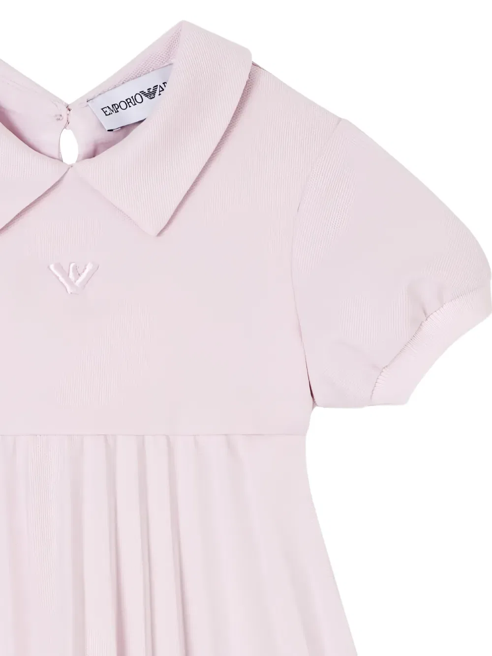 Платье с воротником и складками Emporio Armani Kids, розовый — фото 3
