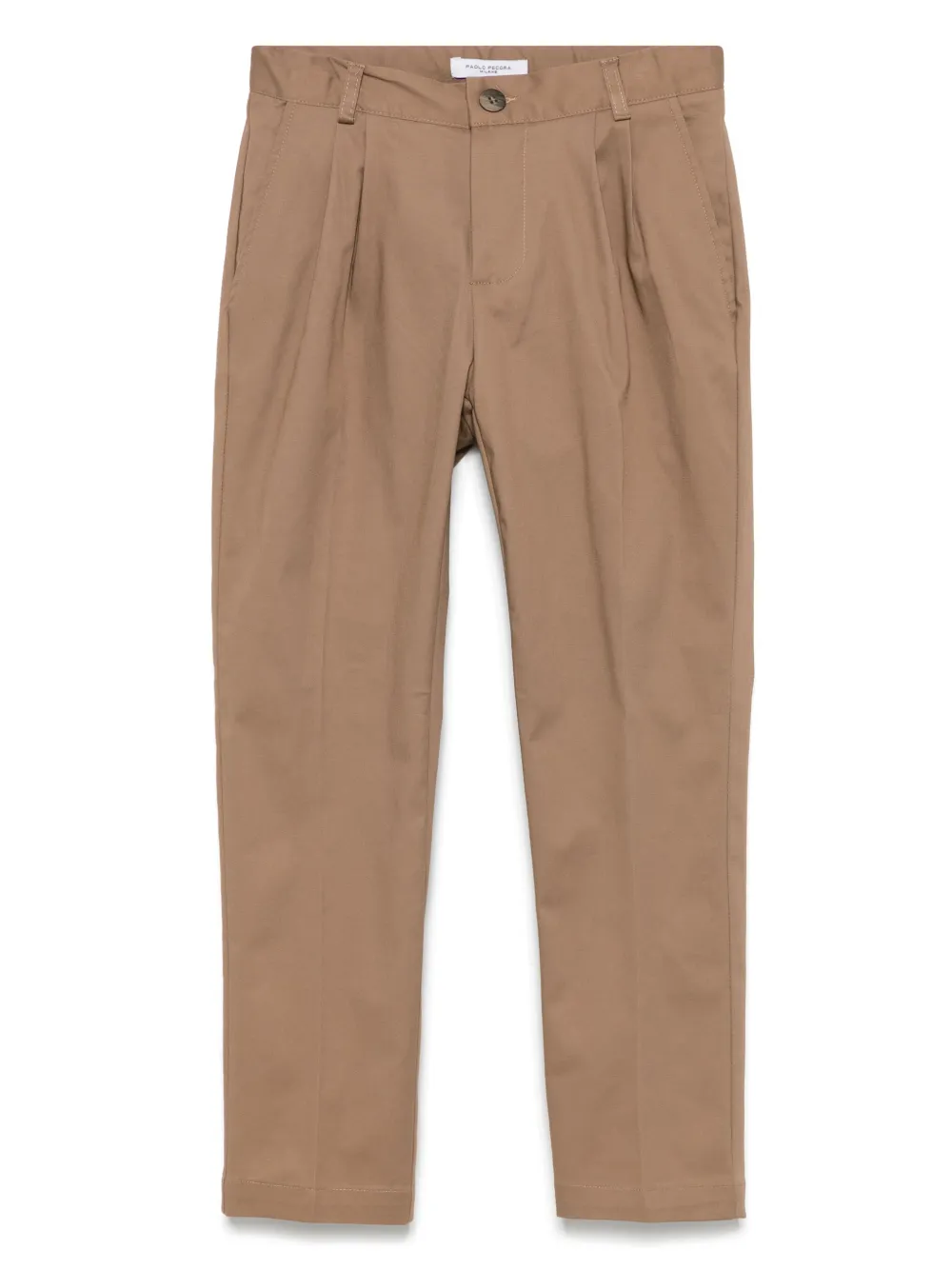 

Зауженные брюки со складками Paolo Pecora Kids, коричневый