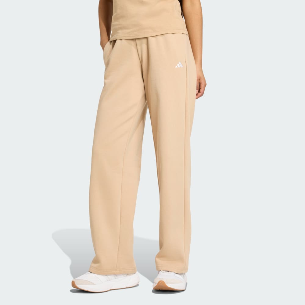 

Спортивные брюки Adidas Essentials Small Logo Feel Cozy Open-Hem Pants, цвет Warm Sandstone/White