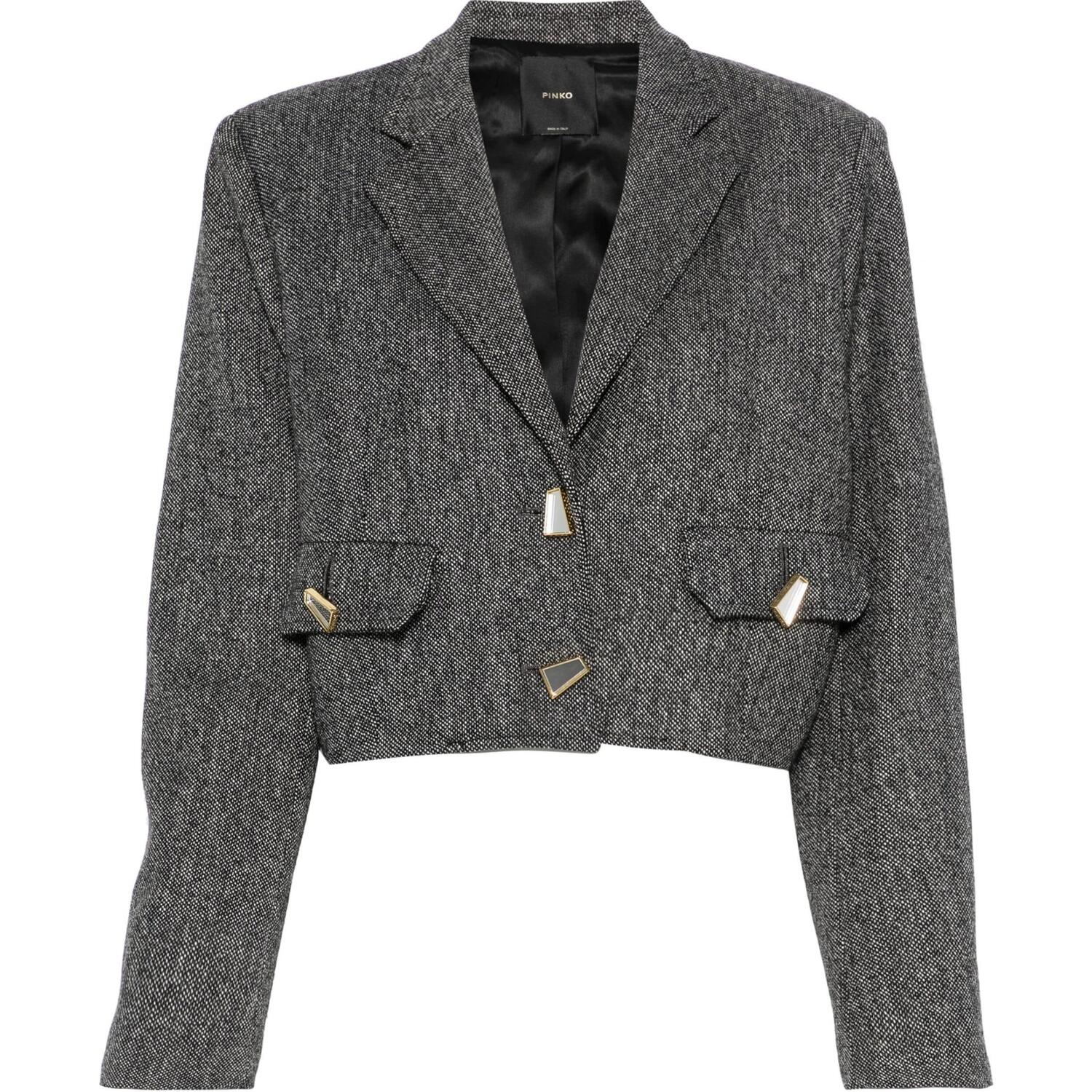 

PINKO Короткий блейзер, Black White