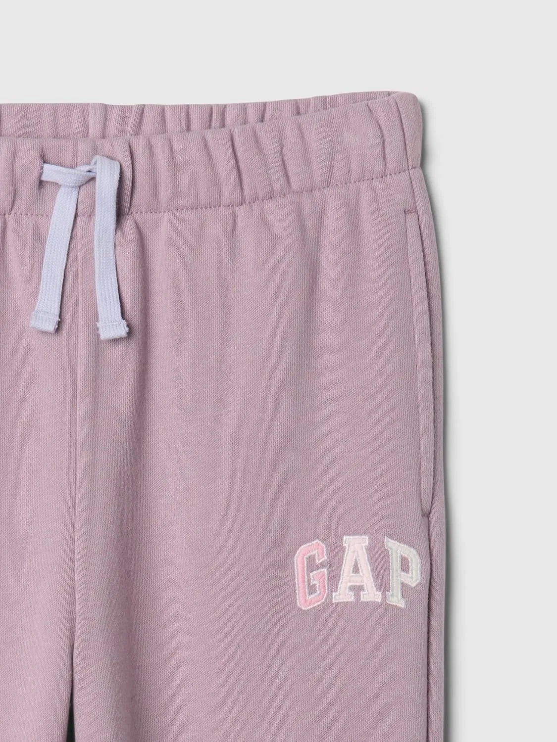 Спортивные брюки-джоггеры из флиса с логотипом Gap для девочек, Amethyst Purple — фото 4