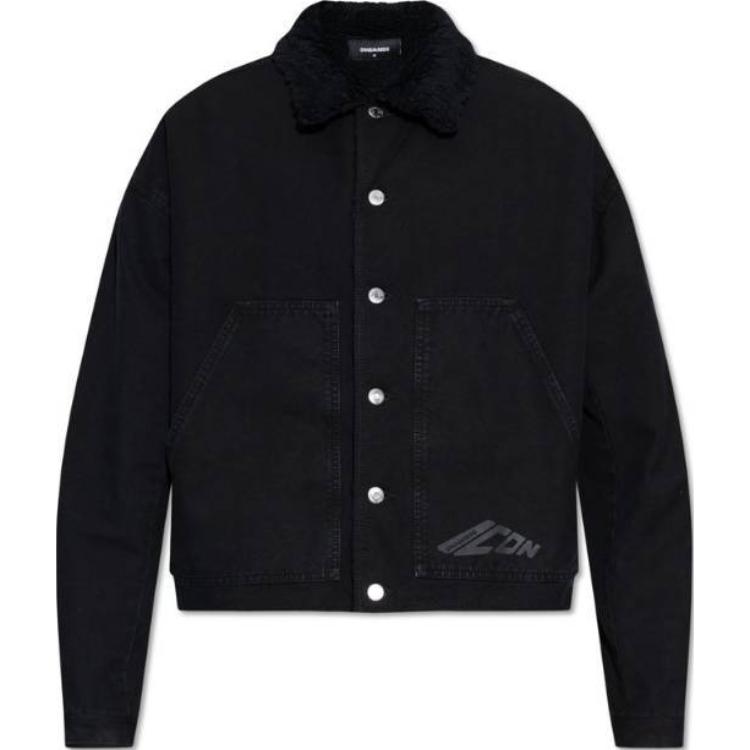 

DSQUARED 2 Куртка с логотипом на пуговицах, Black