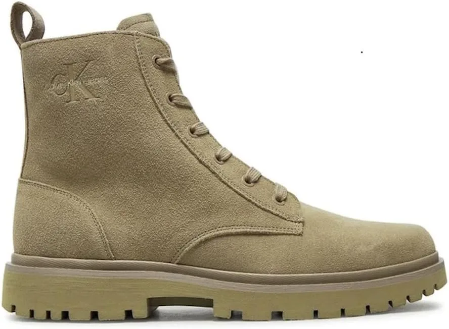 Ботинки средней длины Calvin Klein Eva Boot для мужчин, ботинки средней длины с фирменными шнурками, бежевый