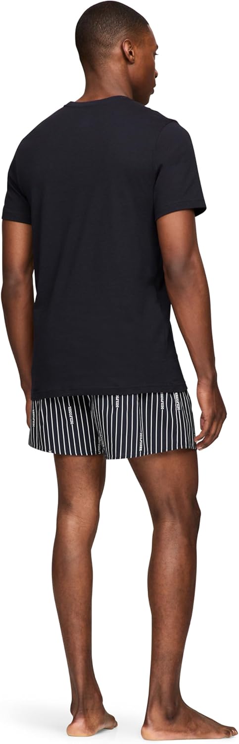 Мужские футболки Tommy Hilfiger из хлопка, классические футболки с круглым вырезом, 3 Navy — фото 3