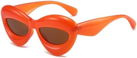 

Ретро-солнцезащитные очки конфетных цветов для женщин, модные овальные линзы, защита от УФ-излучения UV400, мужские солнцезащитные очки желтого и розового цвета MTZJH, Orange Tea