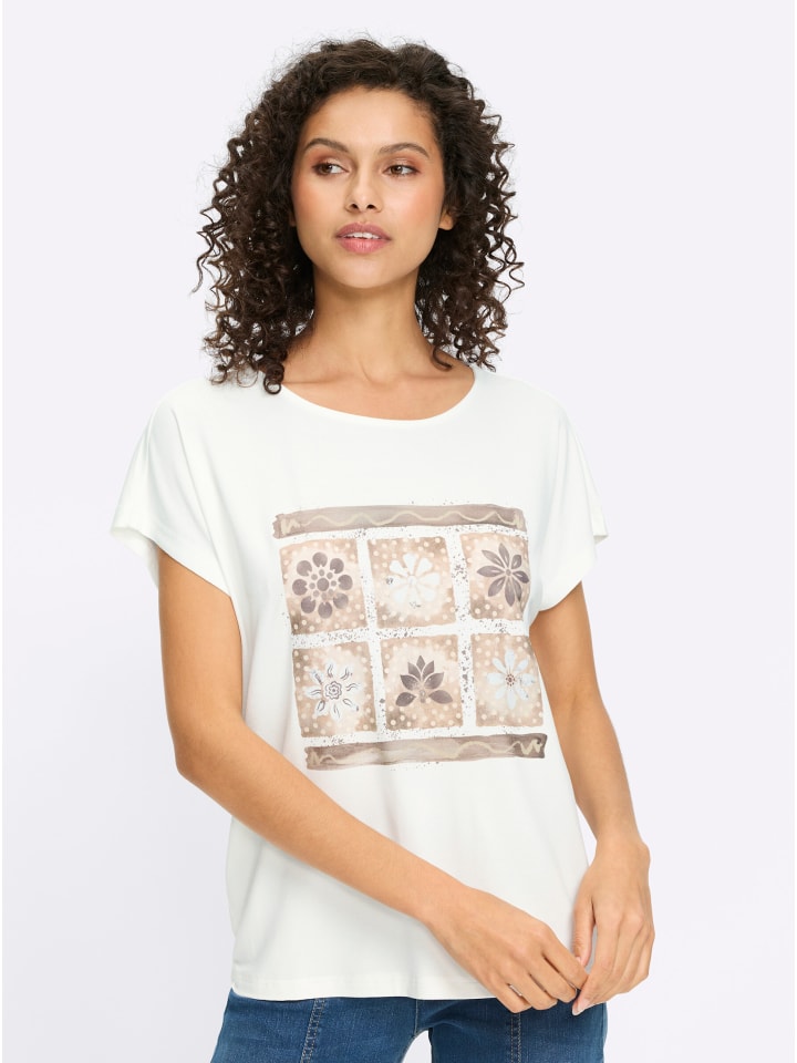 

Рубашка с короткими рукавами в цвете экрю-тауп Heine