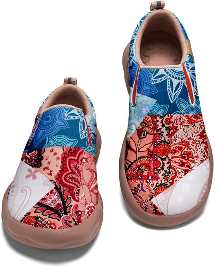 

Женские туристические туфли с художественной росписью, повседневные лоферы, мужские прогулочные слипоны, удобные кроссовки Onehorse, Bandana-03