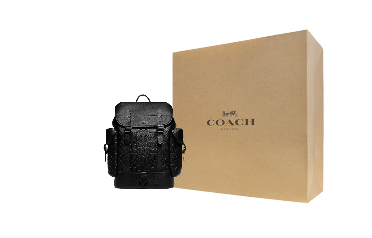 

COACH Кожаный рюкзак мужской большой черный