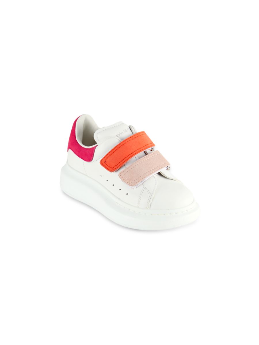 

Детские кожаные кроссовки McQueen, цвет White Orange
