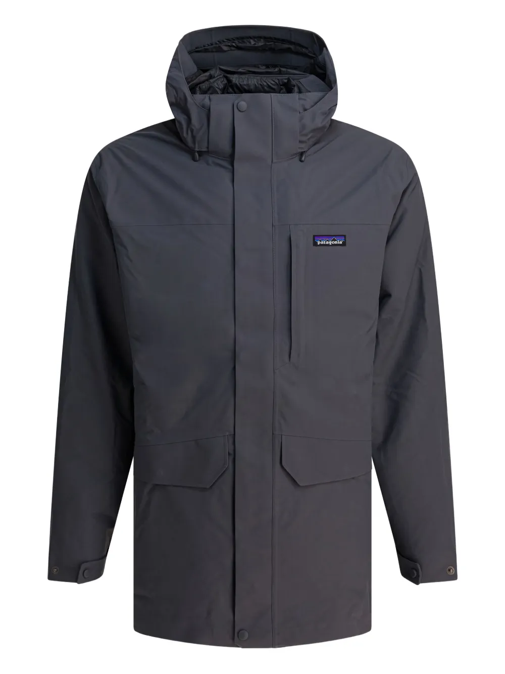 

Пуховик с нашивкой-логотипом Patagonia, серый