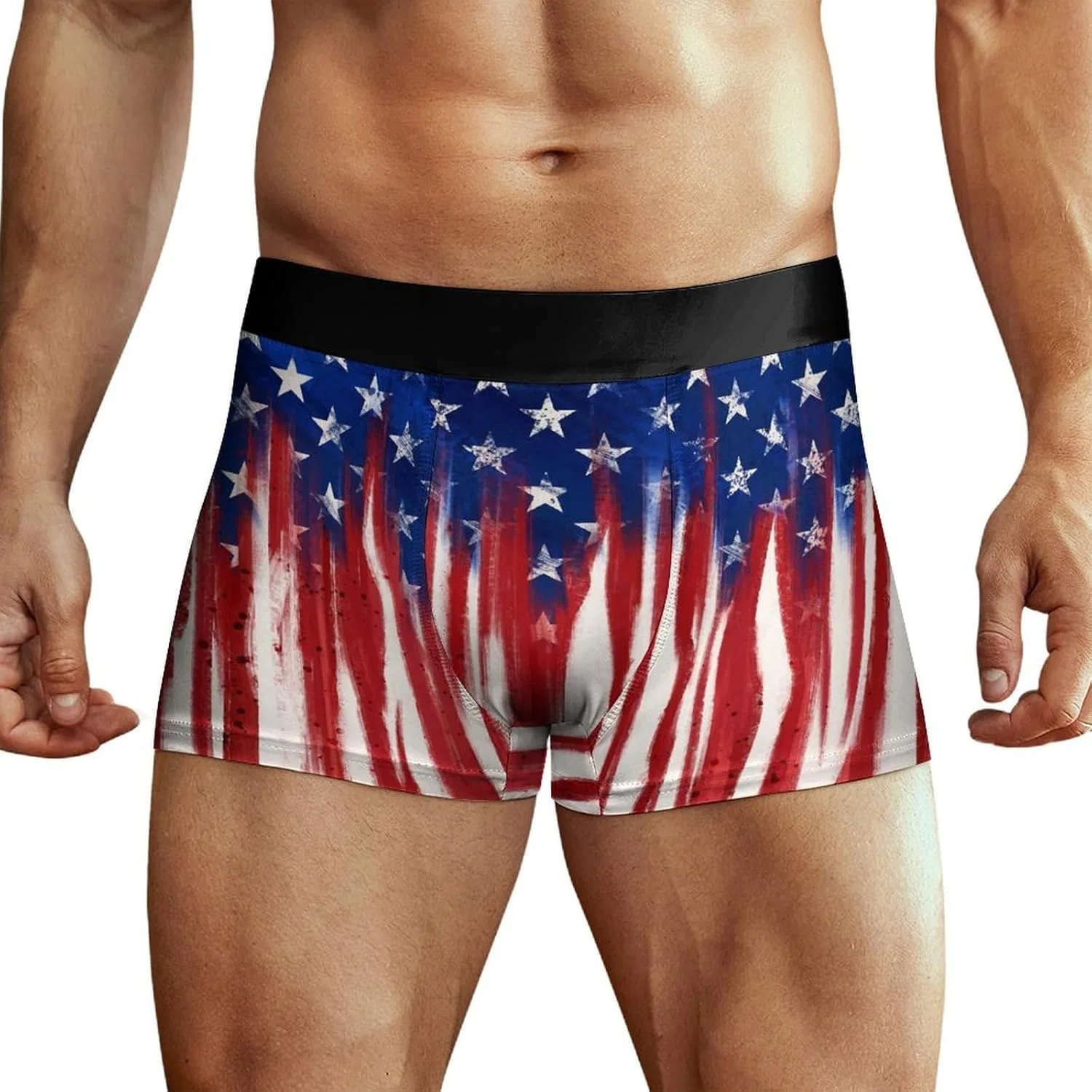 Боксеры с американским флагом, American Flag
