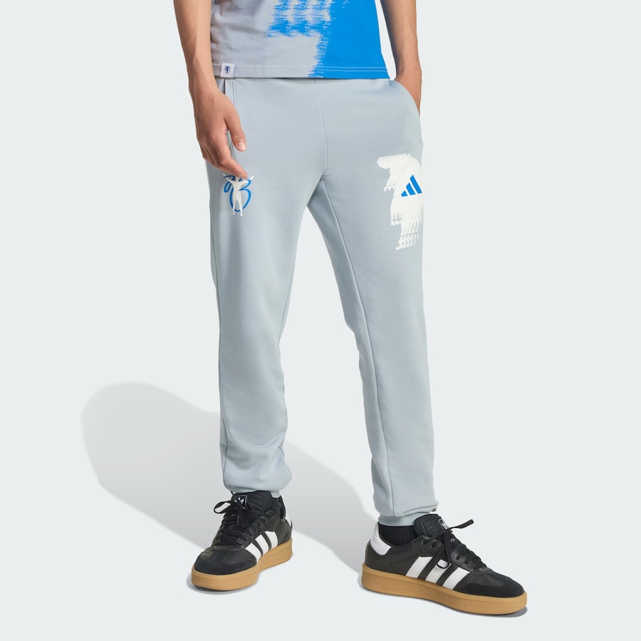 Зауженные спортивные брюки ADIDAS PERFORMANCE Jude Bellingham, светло-серый — фото 2