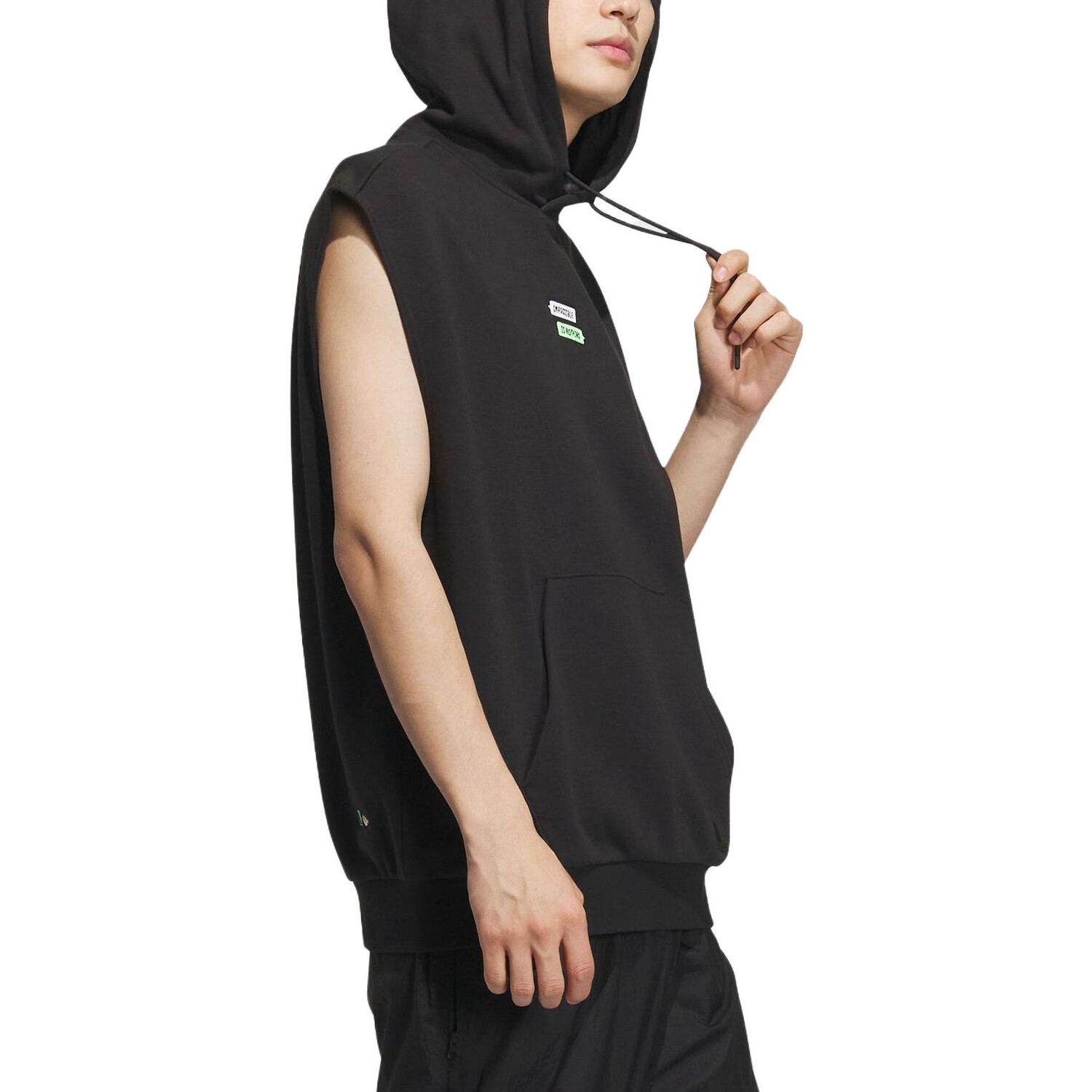 Seebin X SEEBIN Совместная мужская толстовка SS23, черная Adidas, черный — фото 4