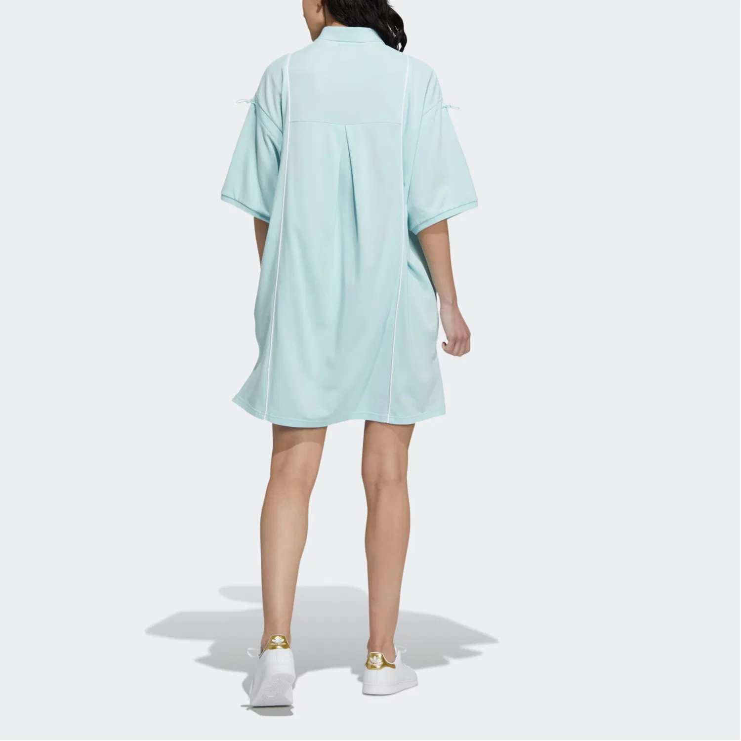 Платье с коротким рукавом Adidas Originals мятно-зеленое — фото 4