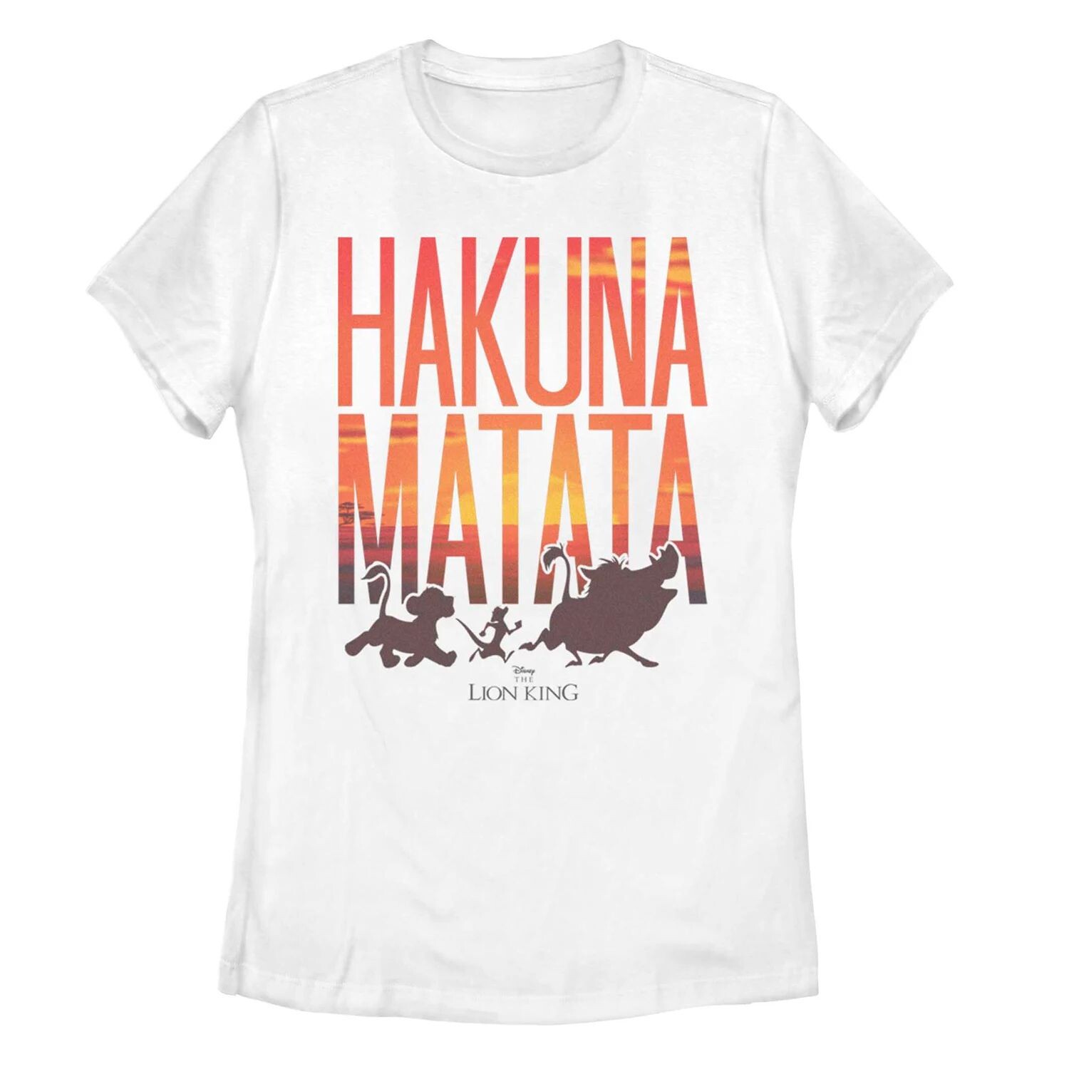 

Детская футболка Disney's King Lion King Hakuna Matata Sunset Licensed Character, белый