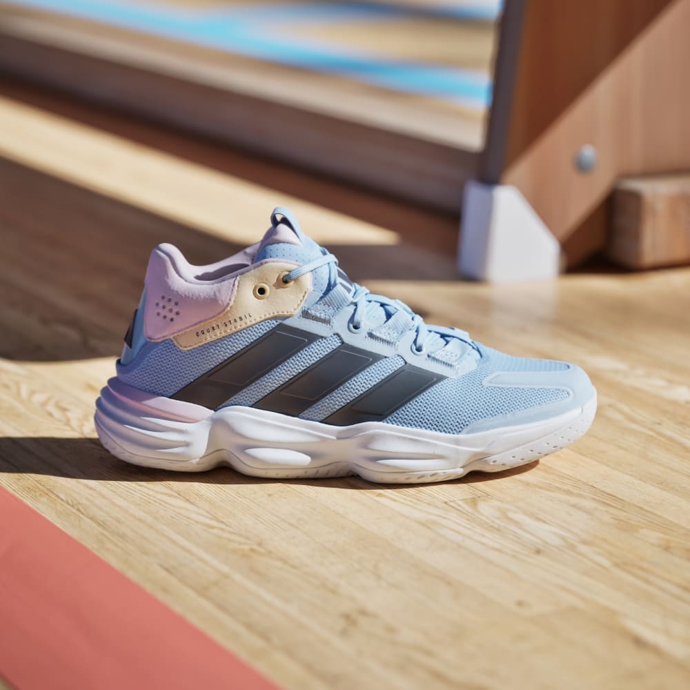 Кроссовки Adidas Court Stabil Indoor Shoes, цвет Cloud White/Bright Royal/Team Solar Orange — фото 2