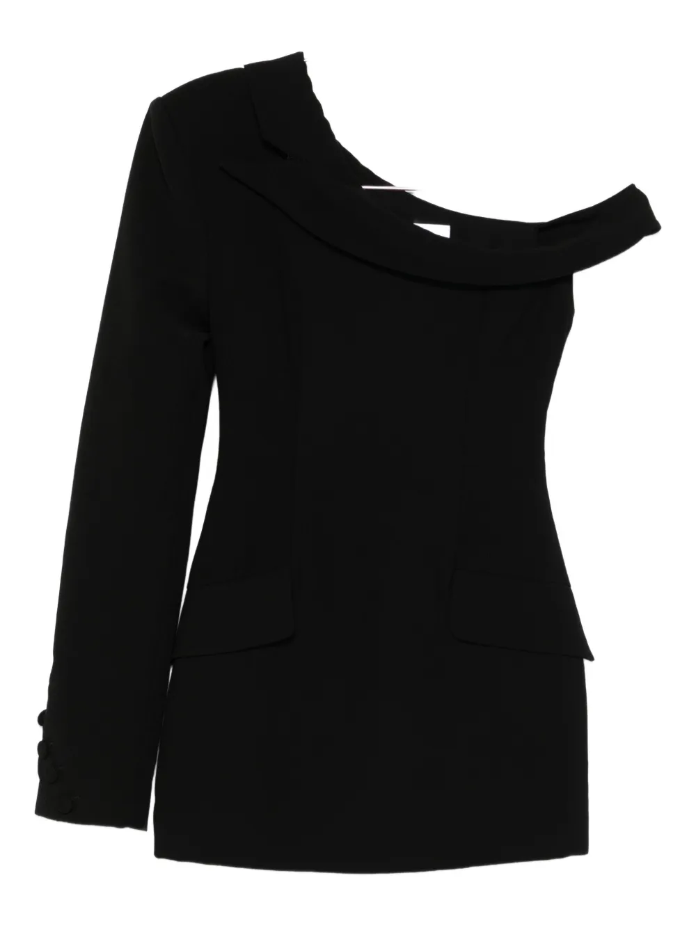 

Платье на одно плечо с карманом Mônot, черный