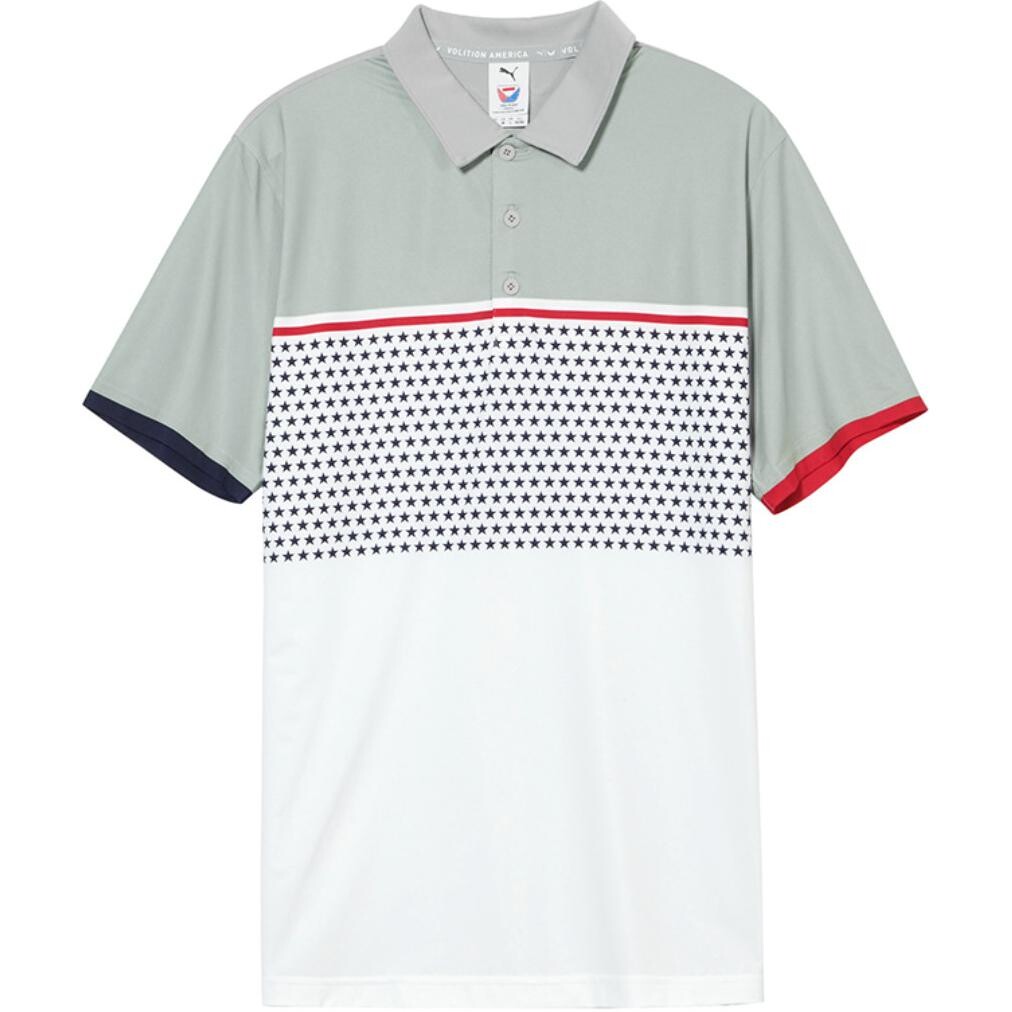 

Мужская рубашка поло Volition Patriot Concrete Grey Puma, серый