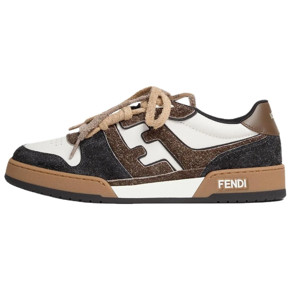 Кроссовки кожаные FENDI Multicolor