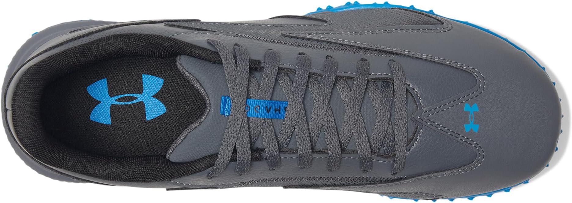 Кроссовки Unisex Under Armour Shadow Turf 3 Soccer Cleats, Castlerock/Black/Blue Atlantis — фото 2