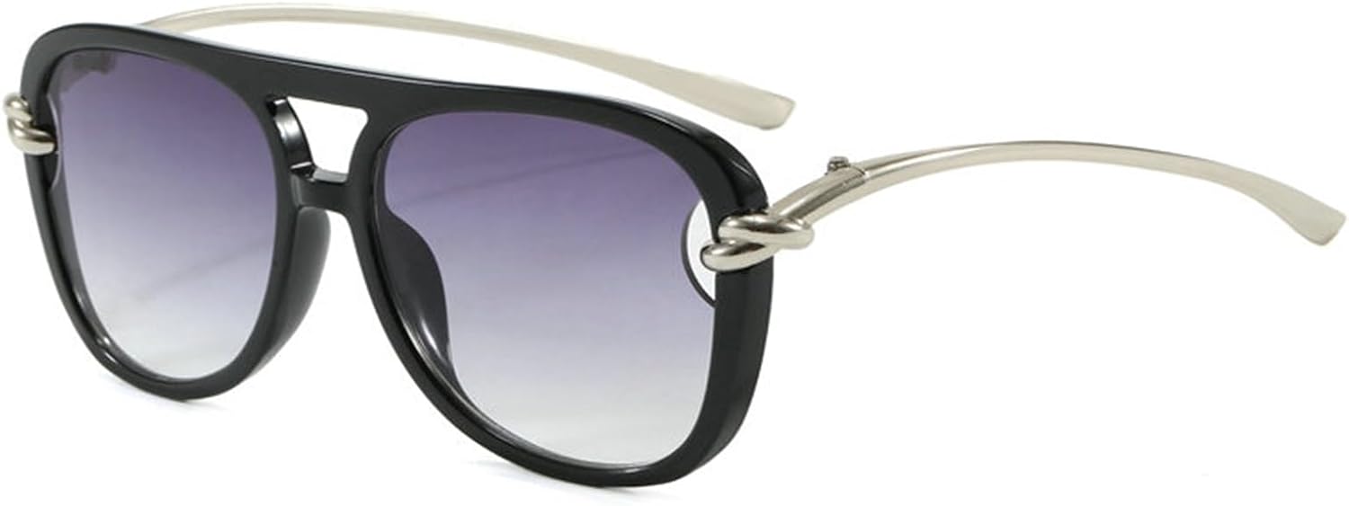 

Модные солнцезащитные очки-пилот COTIA для женщин и мужчин, с двойной оправой, квадратной формой, винтажным дизайном, металлическим каркасом, для активного отдыха и путешествий, Black Grey