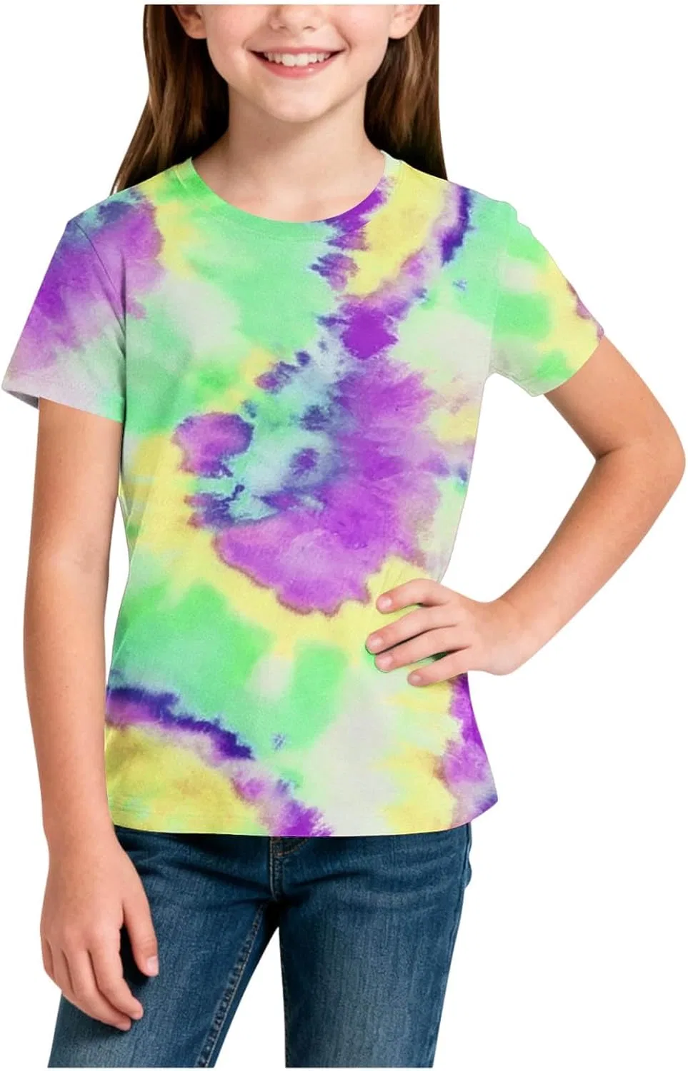 Футболка с tie-dye принтом Zzalalana, зелёный — фото 2