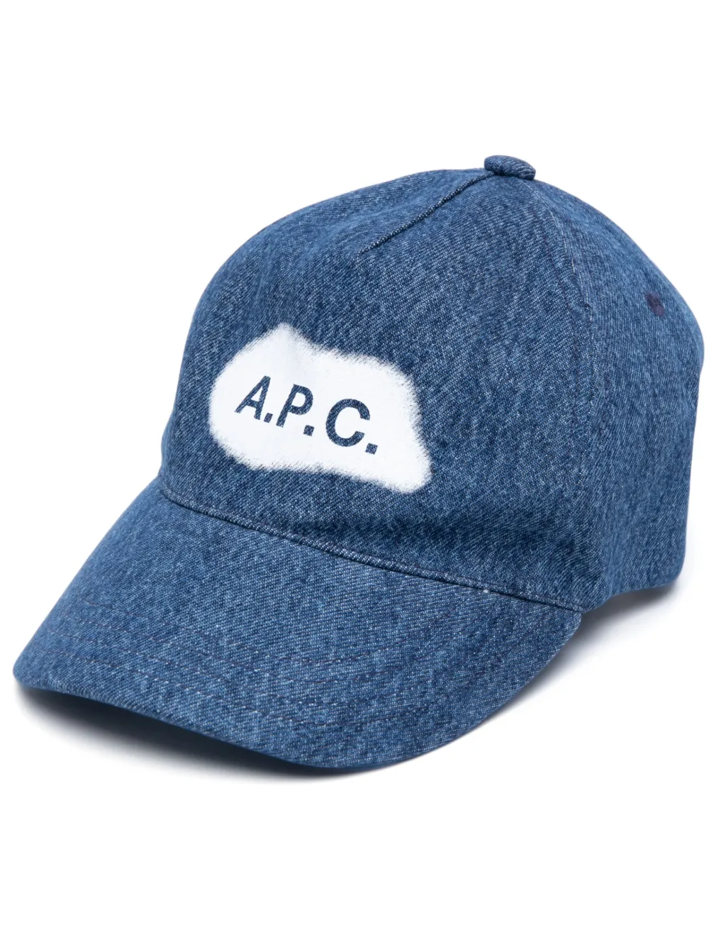 

Джинсовая бейсболка с логотипом A.P.C., синий