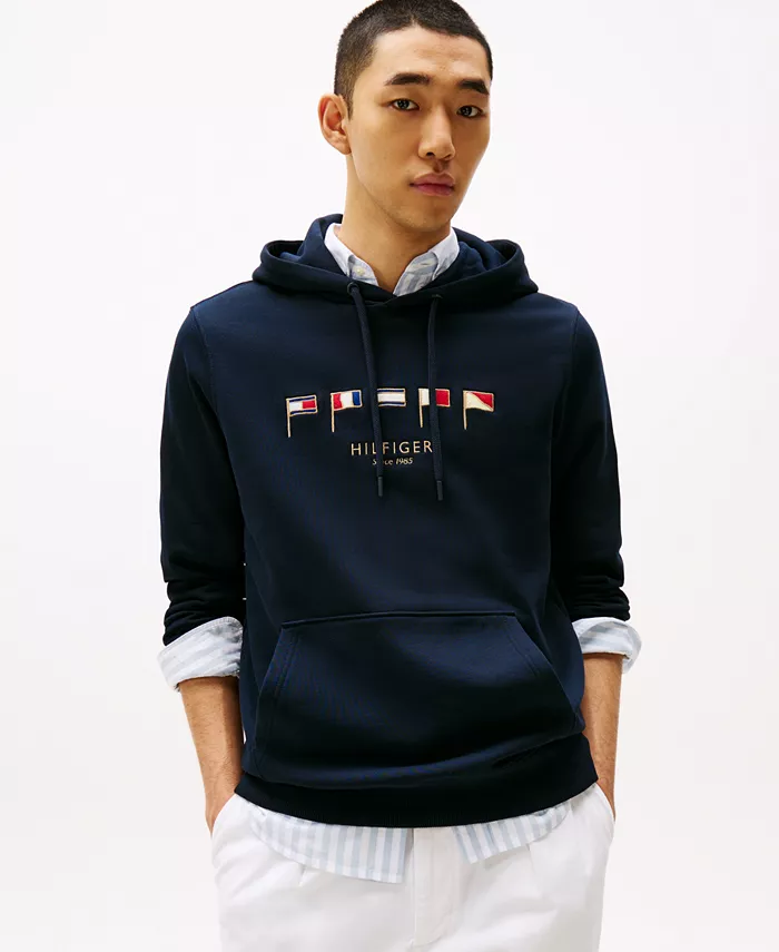 

Мужская толстовка с вышитым морским флагом Tommy Hilfiger, синий