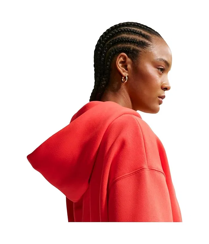 Худи Nike Sportswear Phoenix Fleece Oversized Crop Henley, Light Crimson/Sail — фото 3