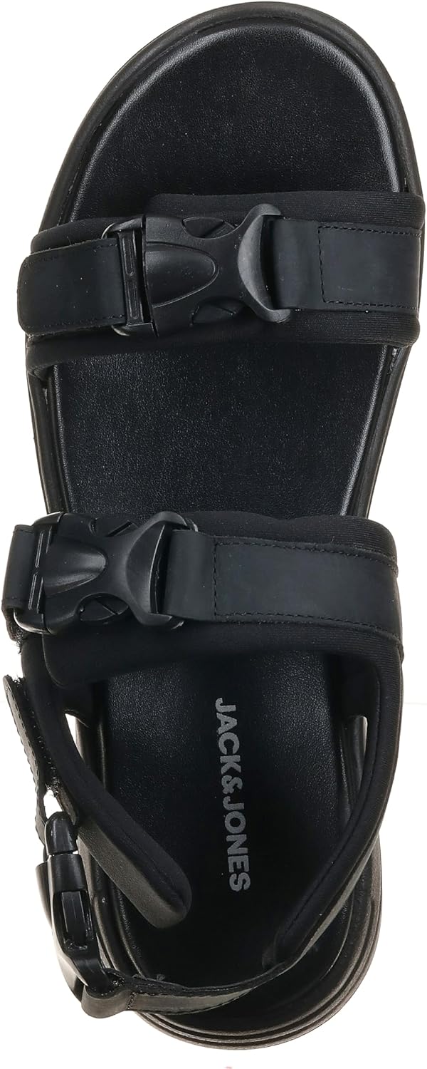 Мужские кожаные сандалии JACK JONES Jfwsteve Jack & Jones, Charcoal — фото 3