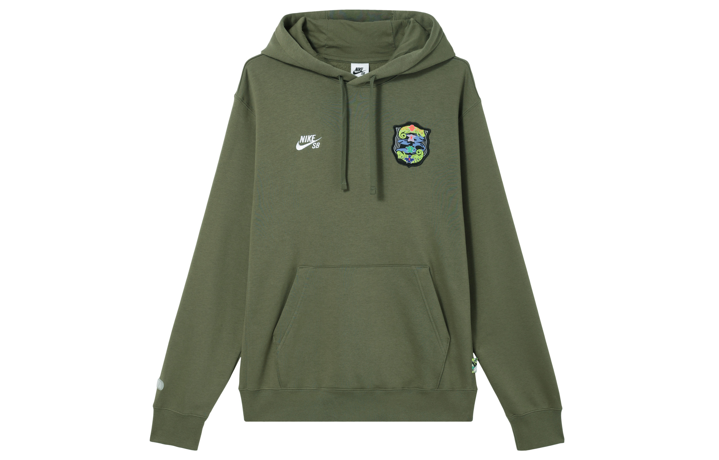 SB Fleece Pullover Hoodie Nike, оливковый — фото 2