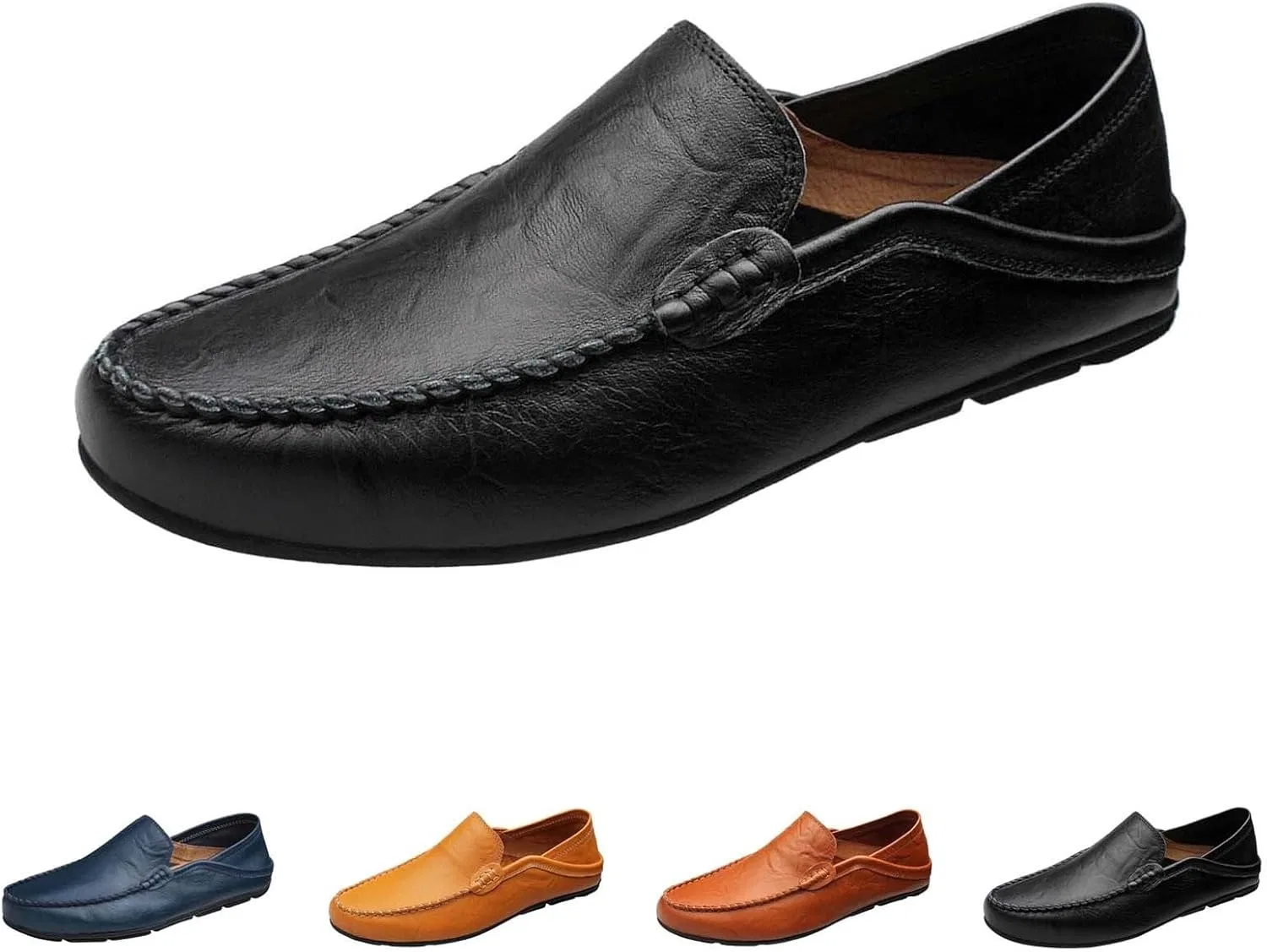 Лоферы кожаные Formal Business Loafers, черный — фото 3