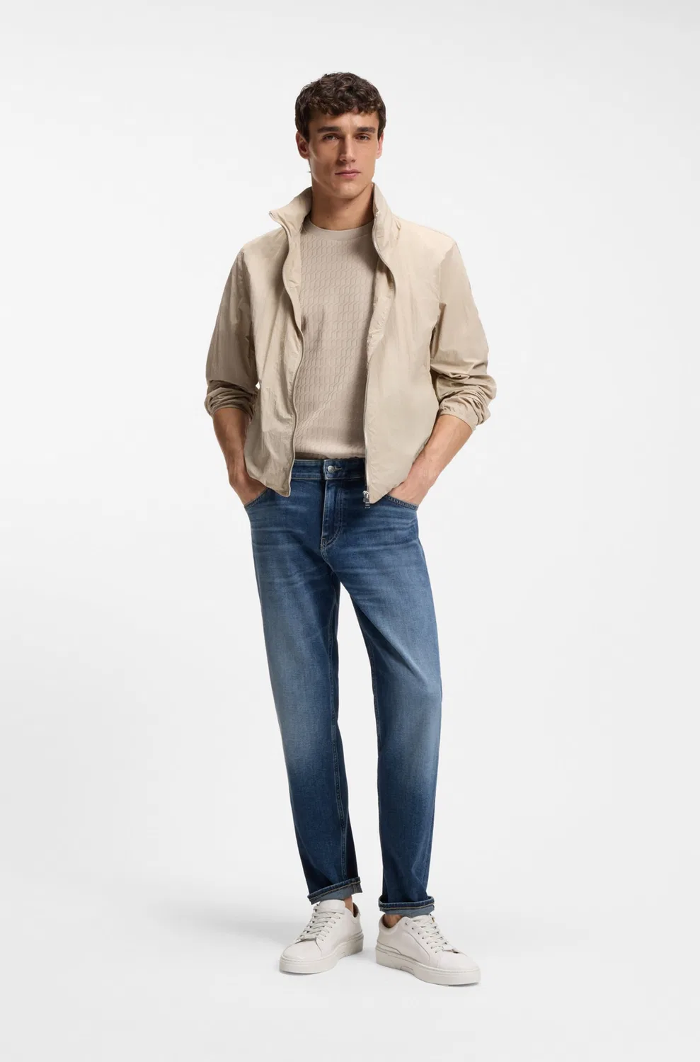 Джинсы Boss Regular Jeans C-Re.Maine темно-синего цвета — фото 3
