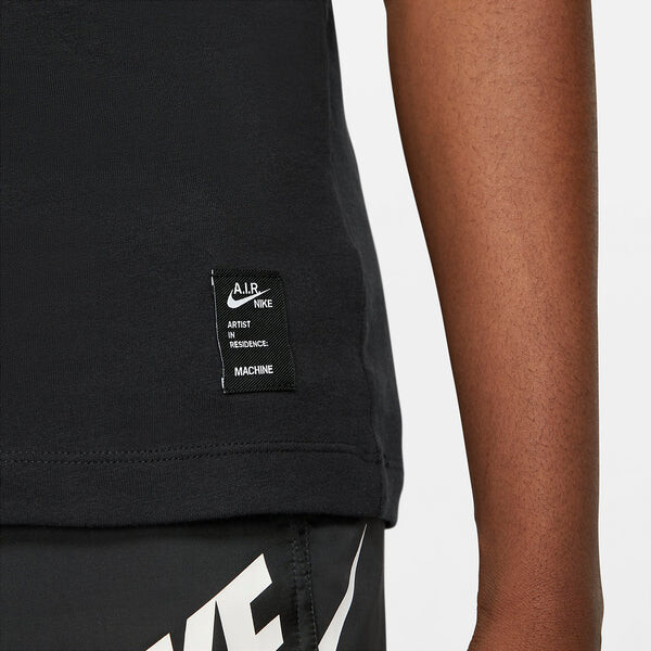 Футболка спортивная одежда футболка с надписью air machine Nike, черный — фото 3