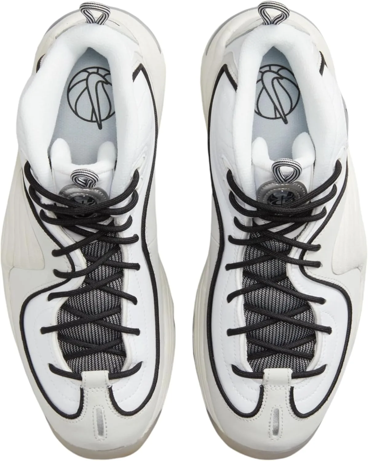 Мужские кроссовки Nike Air Penny 2 (FB7727-100, белый/черный/бежевый/цвет Photon Dust) — фото 2