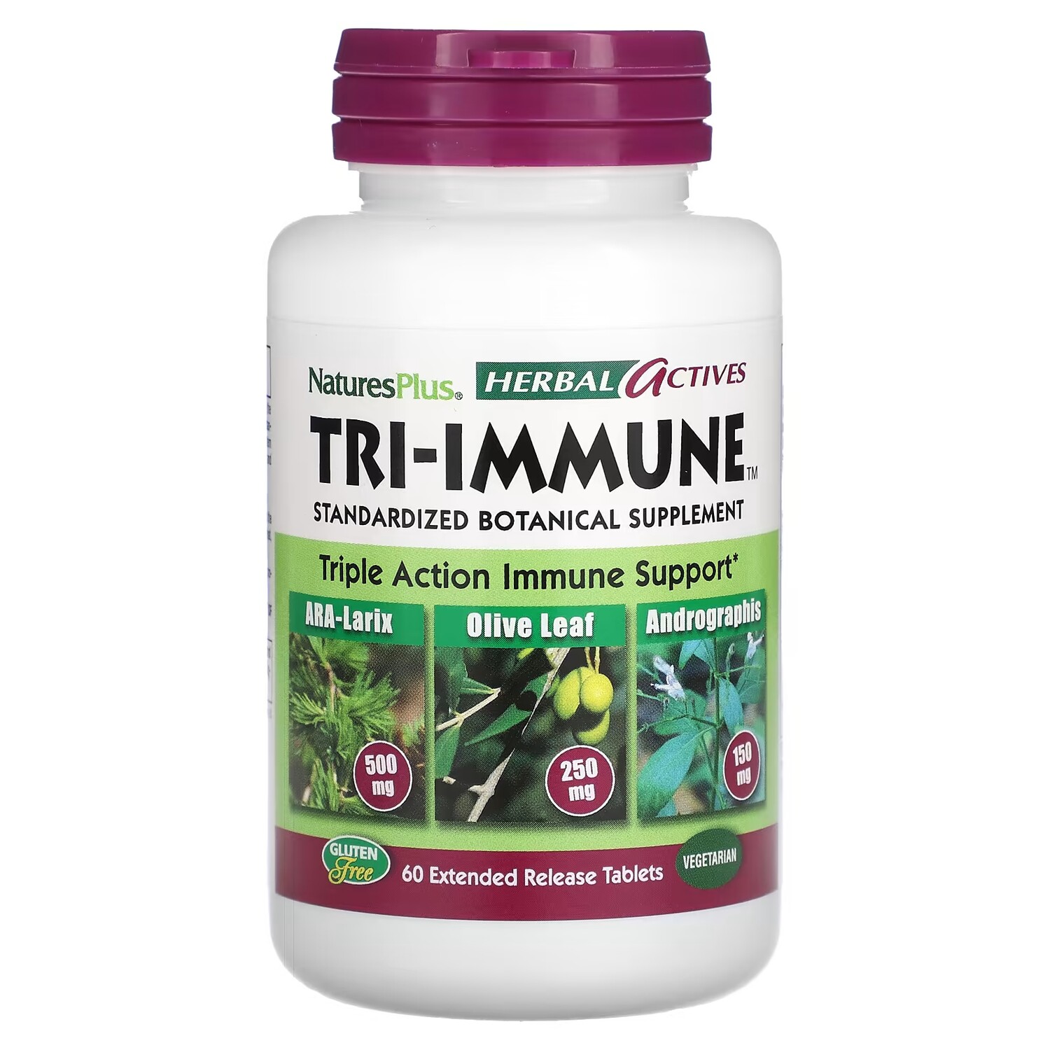 

Добавка Herbal Actives Tri-Immune безглютена, 60 таблеток