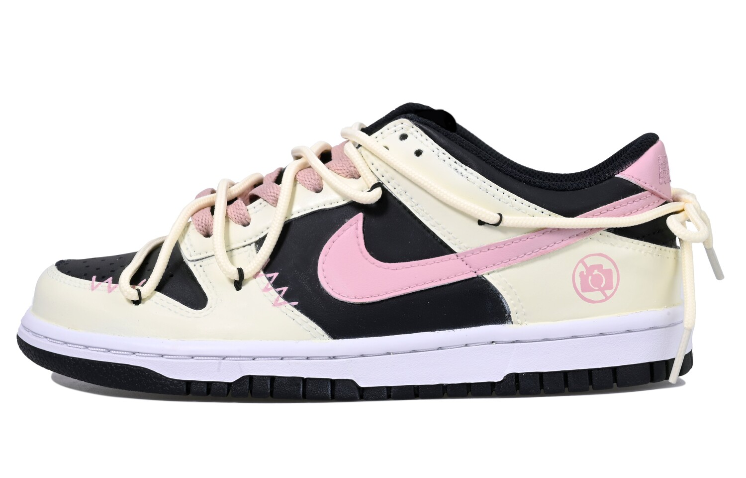 

Кроссовки Nike Dunk Skateboard Shoes Women's Low-Top Pink Black, Черный, Кроссовки Nike Dunk Skateboard Shoes Women's Low-Top Pink Black