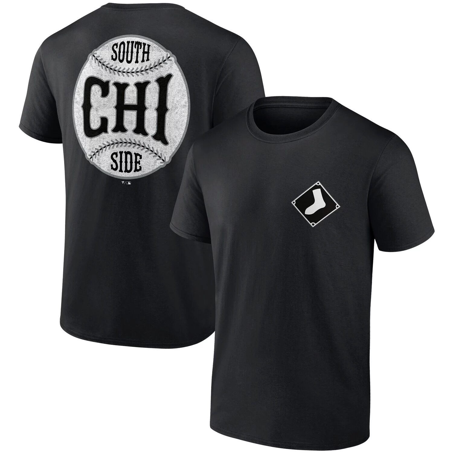 

Мужская черная футболка Fanatics с логотипом Chicago White Sox Iconic Bring It, Черный, Мужская черная футболка Fanatics с логотипом Chicago White Sox Iconic Bring It