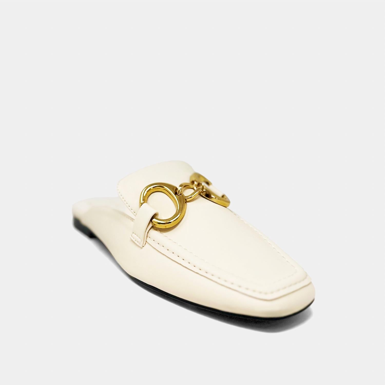 Женские мюли Andromeda Flat в цвете слоновая кость SHU SHOP