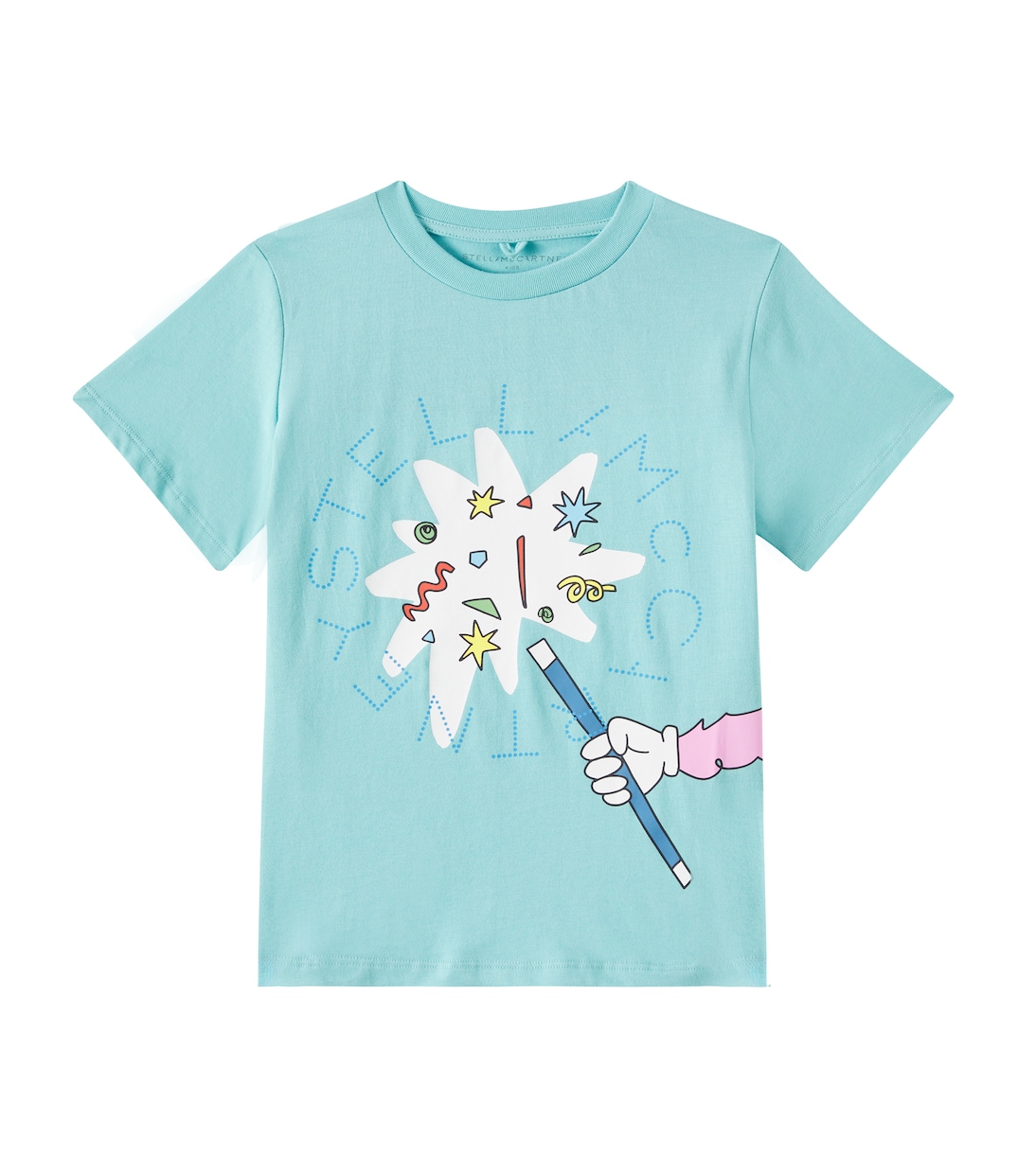 

Футболка из хлопкового джерси с принтом Stella McCartney Kids, Acquerllo