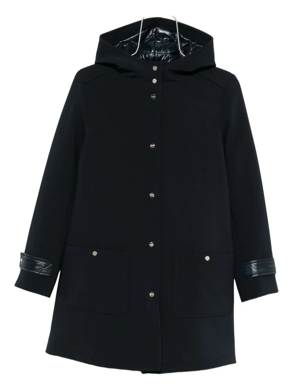 

Пальто с капюшоном и карманами Herno, синий