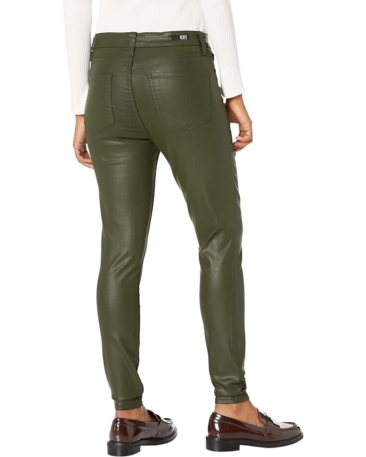

Брюки KUT from the Kloth Mia High Rise Slim Skinny, оливковый