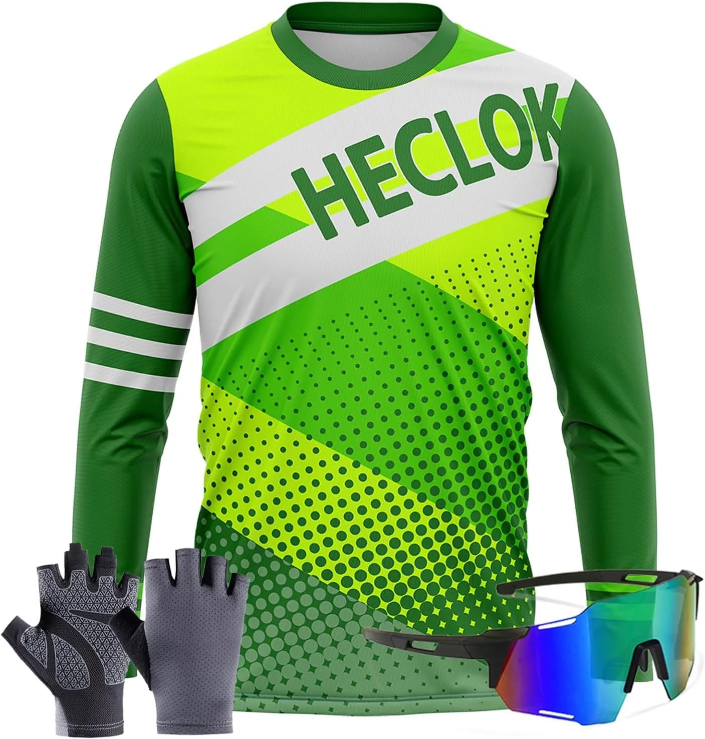 

Мужская футболка с длинным рукавом Moisture Wicking для тренировок, бега и зала HECLOK