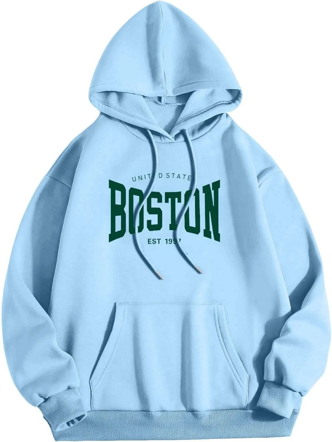 

Толстовка с капюшоном Boston Pullover, принт с буквами, с карманом HBDHEJL