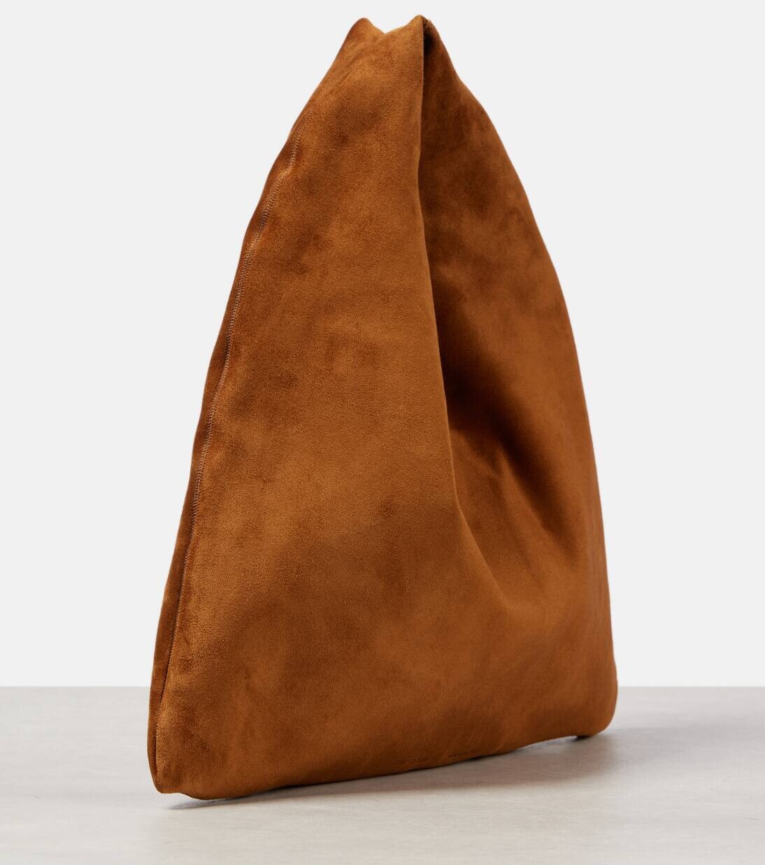Маленькая замшевая сумка-тоут Bindle The Row, цвет caramel ans — фото 4