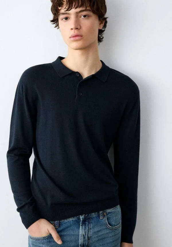 Подростковая рубашка поло Mango Kids, Dark Blue
