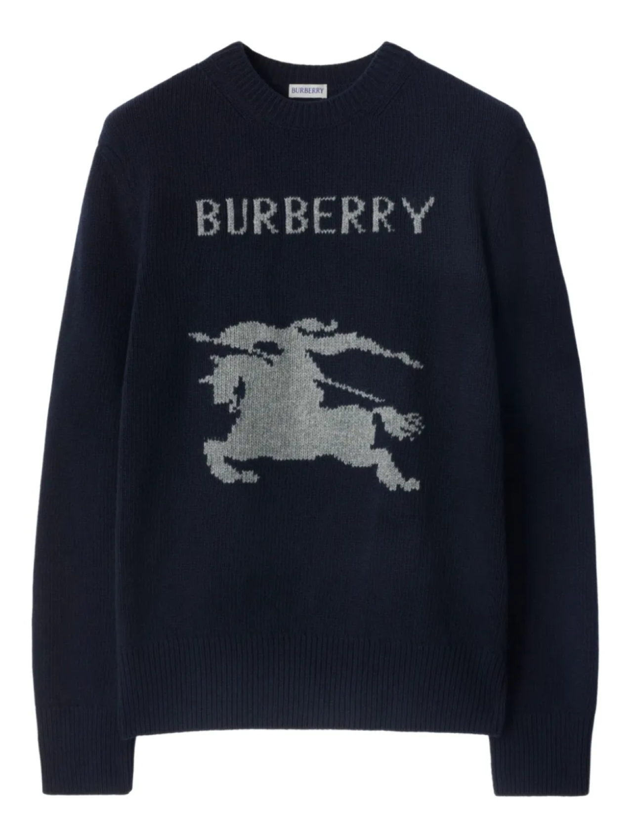 

Burberry свитер с принтом Equestrian Knight, синий