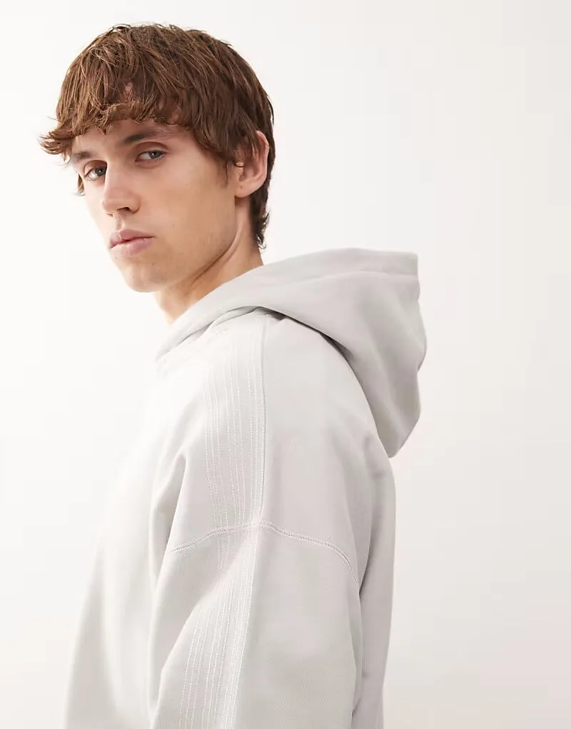 Худи Adidas Originals Premium Essentials светло-серого цвета — фото 4